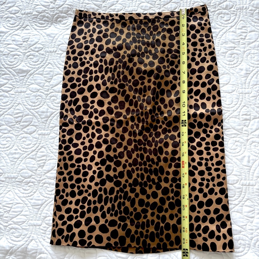 Moschino Leopard Print Pencil Fishtail Skirt in Brown and Tan/Khaki Size 6 US - Picture 6 of 8